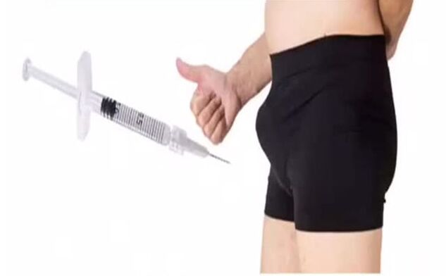 Injection in the penis