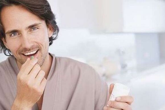 A man takes the drug to increase the member