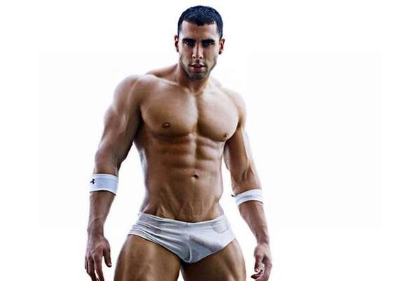 Sportsman with a large member